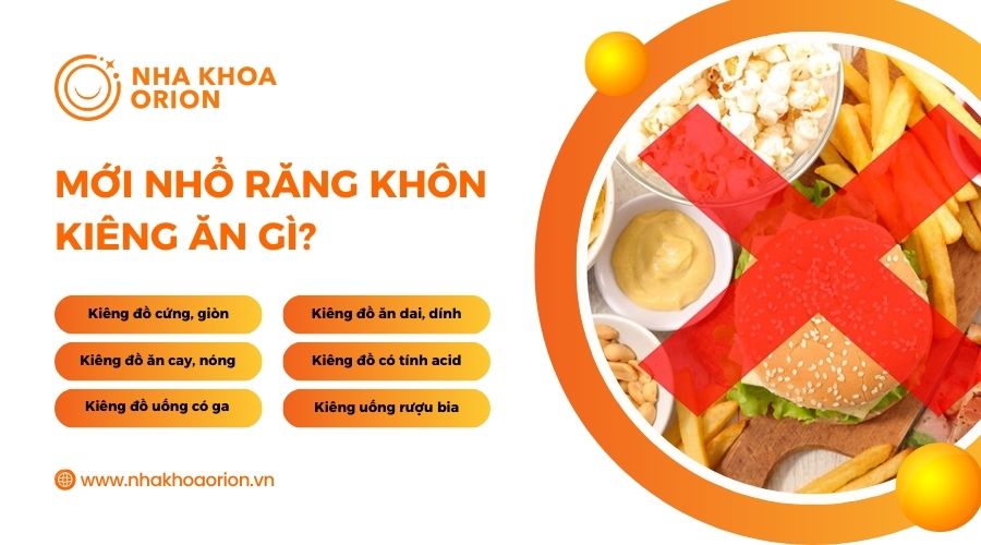 Mới nhổ răng khôn kiêng ăn gì?