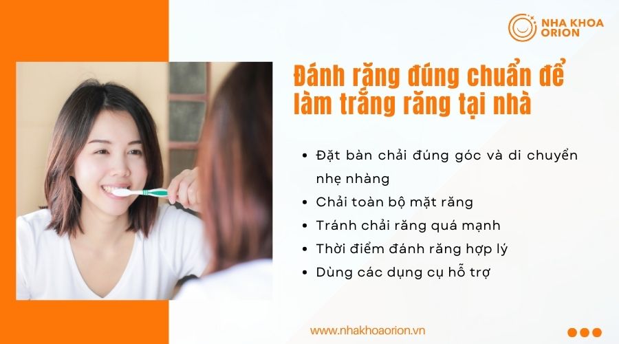 Đ&aacute;nh răng đ&uacute;ng chuẩn để l&agrave;m trắng răng tại nh&agrave;