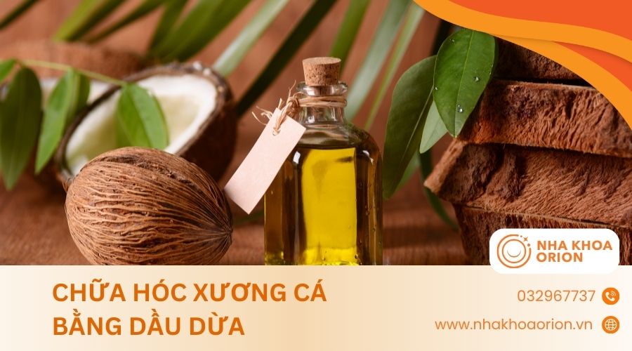 Chữa h&oacute;c xương c&aacute; bằng dầu dừa