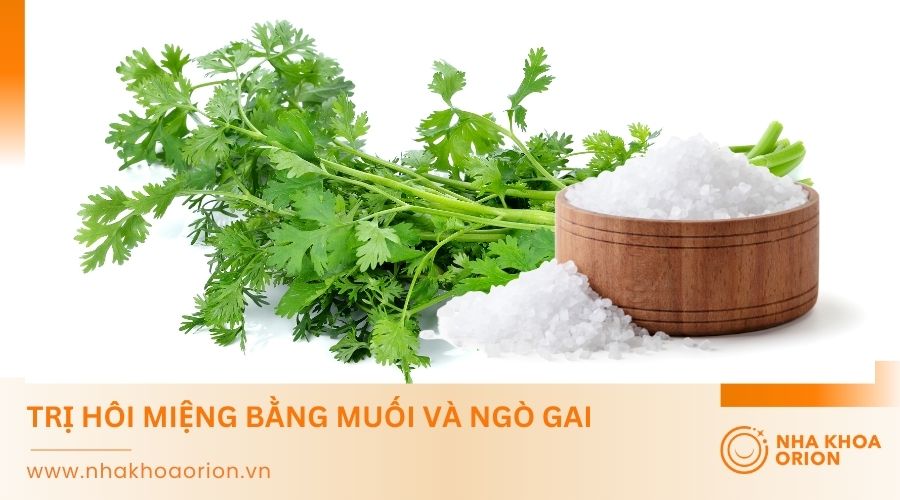 D&ugrave;ng ng&ograve; gai v&agrave; muối để trị h&ocirc;i miệng
