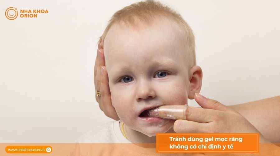 Tr&aacute;nh d&ugrave;ng gel mọc răng kh&ocirc;ng c&oacute; chỉ định y tế