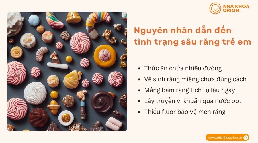 Nguyên nhân gây sâu răng ở trẻ em