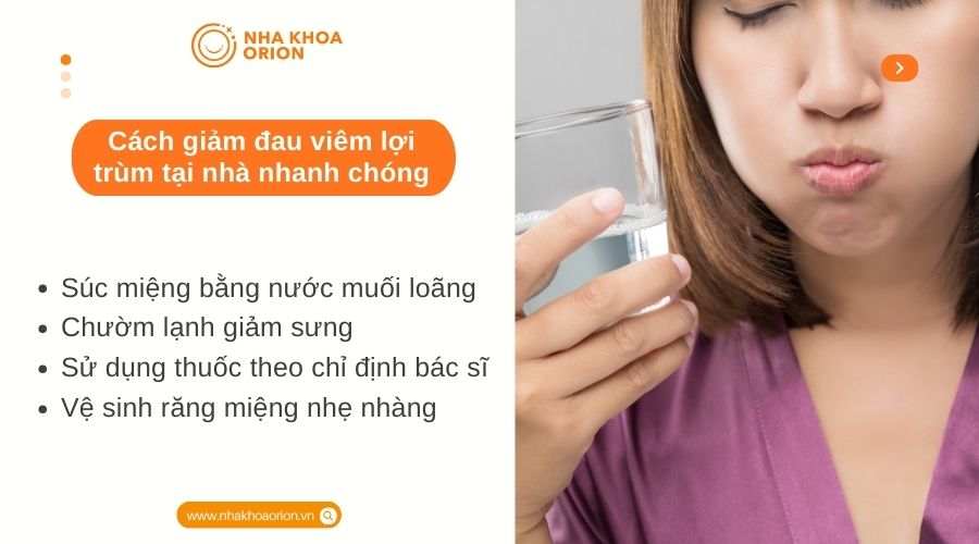 C&aacute;ch giảm đau vi&ecirc;m lợi tr&ugrave;m tại nh&agrave; nhanh ch&oacute;ng