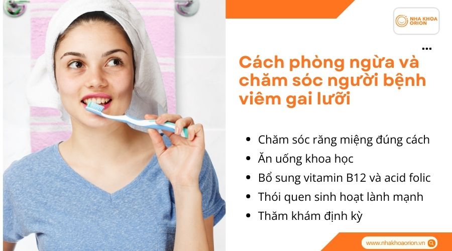 C&aacute;ch ph&ograve;ng ngừa v&agrave; chăm s&oacute;c người bệnh vi&ecirc;m gai lưỡi