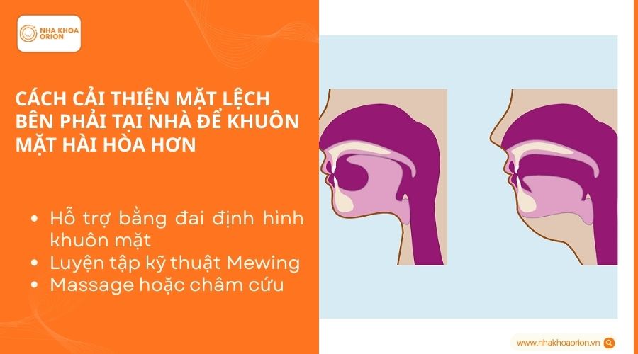 Cách cải thiện mặt lệch bên phải tại nhà để khuôn mặt hài hòa hơn