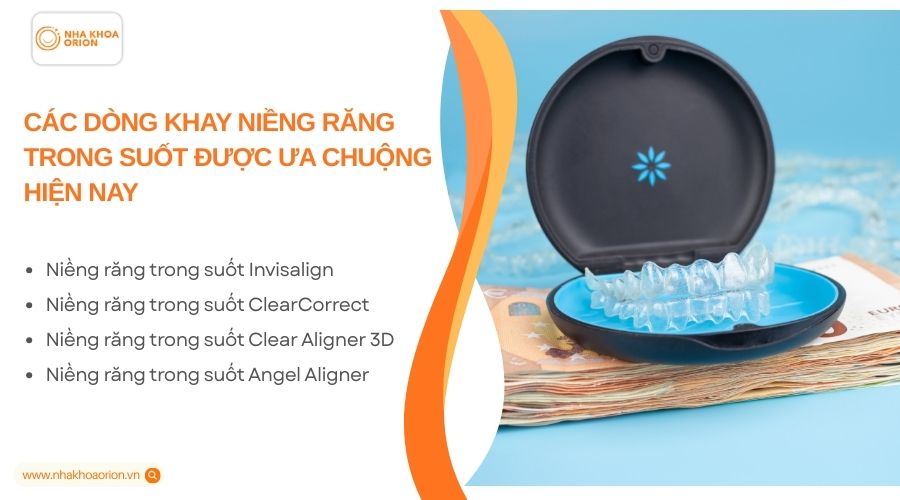 4 dòng niềng răng trong suốt phổ biến được ưa chuộng hiện nay