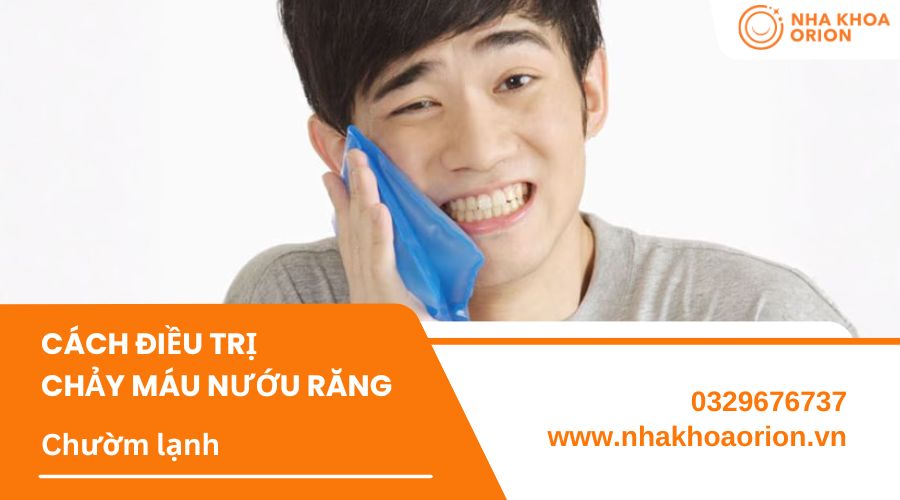 C&aacute;ch l&agrave;m giảm chảy m&aacute;u nướu răng bằng chườm lạnh