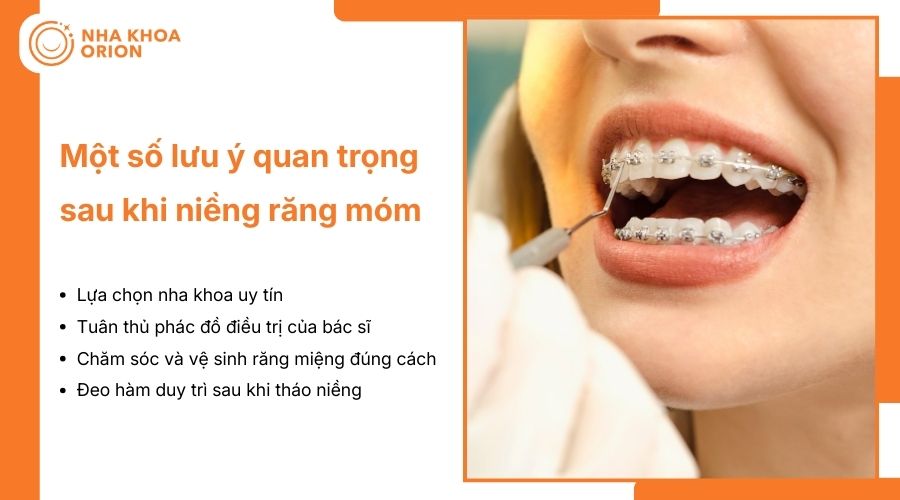 Một số lưu ý quan trọng sau khi niềng răng móm
