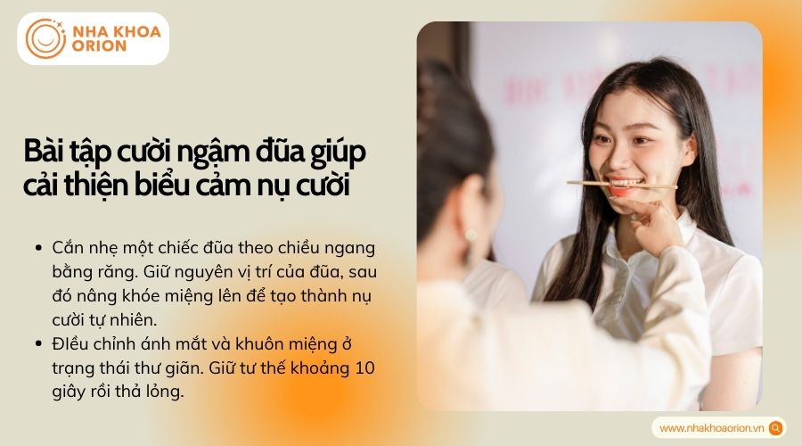 B&agrave;i tập cười ngậm đũa gi&uacute;p cải thiện biểu cảm nụ cười