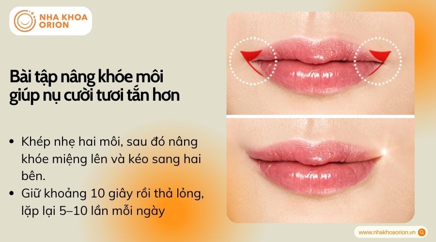 B&agrave;i tập n&acirc;ng kh&oacute;e m&ocirc;i gi&uacute;p nụ cười tươi tắn hơn