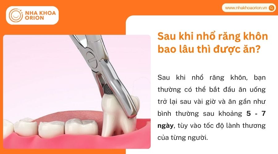 Sau khi nhổ răng kh&ocirc;n bao l&acirc;u th&igrave; được ăn?