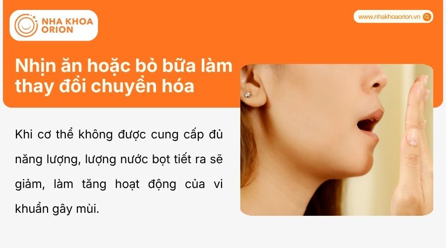 Nhịn ăn khiến cơ thể tạo ketone g&acirc;y m&ugrave;i trong hơi thở