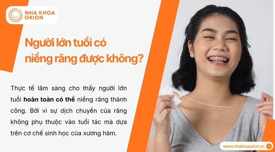 Người lớn vẫn c&oacute; thể niềng răng nếu răng v&agrave; nướu khỏe mạnh