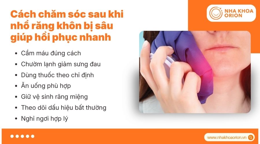 Chăm s&oacute;c đ&uacute;ng c&aacute;ch gi&uacute;p vết thương sau nhổ răng kh&ocirc;n bị s&acirc;u nhanh hồi phục