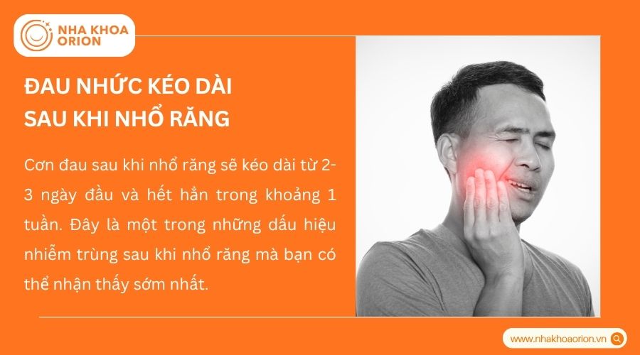 Cơn đau k&eacute;o d&agrave;i v&agrave; tăng dần sau nhổ răng l&agrave; dấu hiệu bất thường cần được kiểm tra