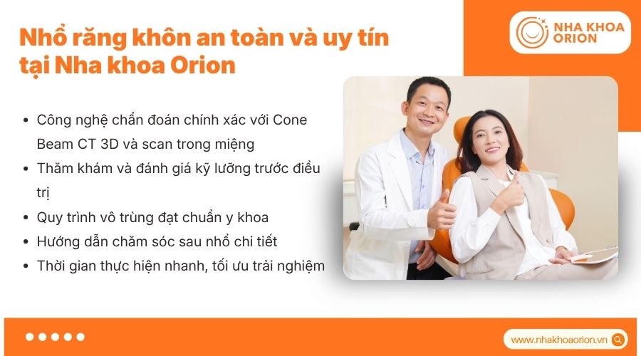 Nha khoa Orion cung cấp giải ph&aacute;p nhổ răng kh&ocirc;n an to&agrave;n v&agrave; hiệu quả