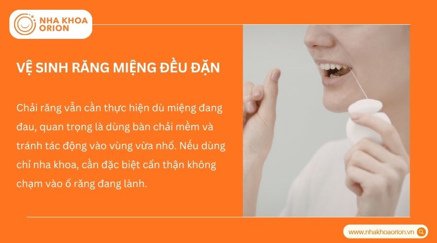 Giữ vệ sinh gi&uacute;p hạn chế vi khuẩn t&iacute;ch tụ tại ổ răng