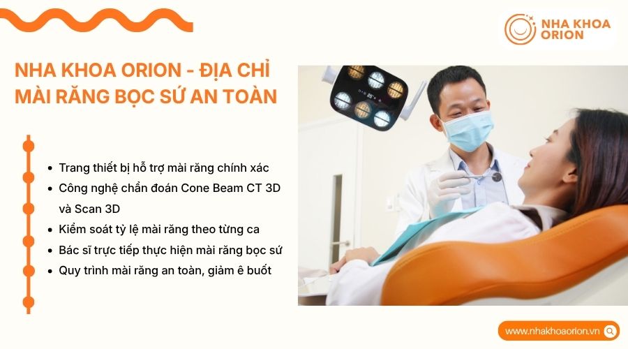 Nha khoa Orion l&agrave; địa chỉ thực hiện m&agrave;i răng bọc sứ an to&agrave;n, chuẩn y khoa