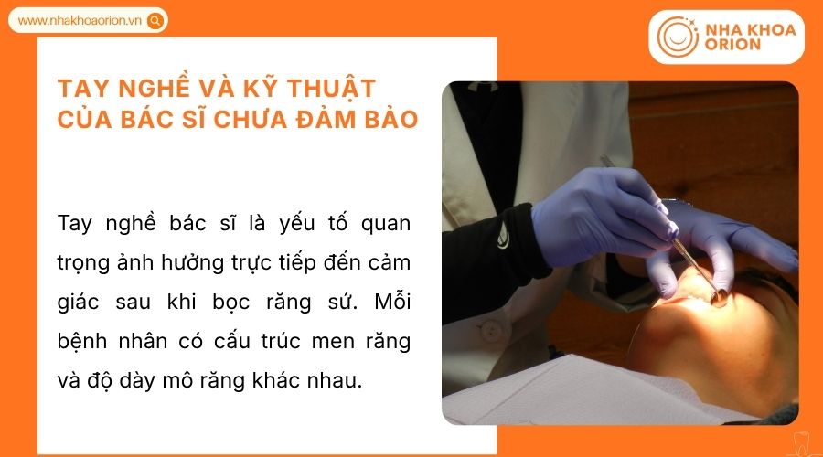 Tay nghề b&aacute;c sĩ ảnh hưởng trực tiếp đến độ ch&iacute;nh x&aacute;c m&agrave;i răng v&agrave; cảm gi&aacute;c sau bọc sứ