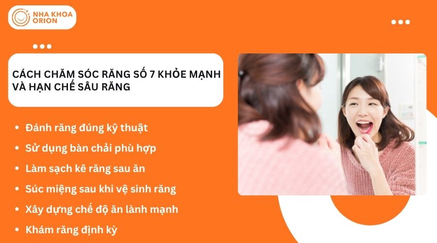 Cách chăm sóc răng số 7 khỏe mạnh và hạn chế sâu răng
