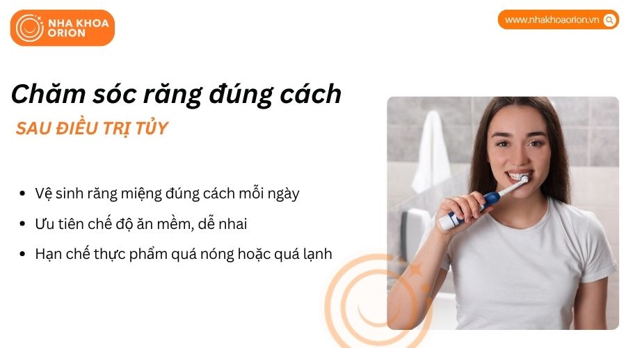 Chăm sóc đúng cách giúp răng sau điều trị tủy hồi phục ổn định và hạn chế biến chứng