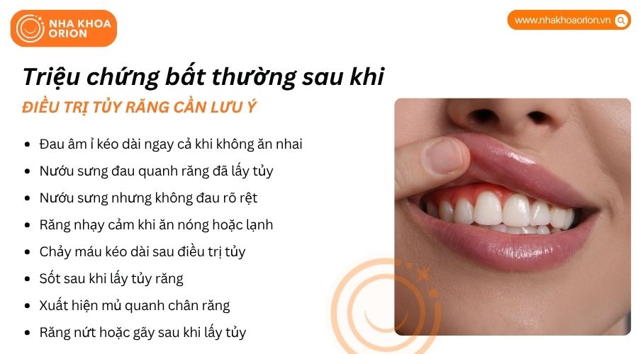Bác sĩ kiểm tra và xử lý biến chứng sau điều trị tủy để bảo tồn răng tối đa