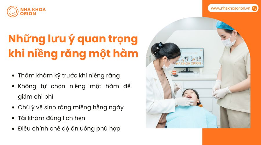 Những lưu ý quan trọng khi niềng răng một hàm