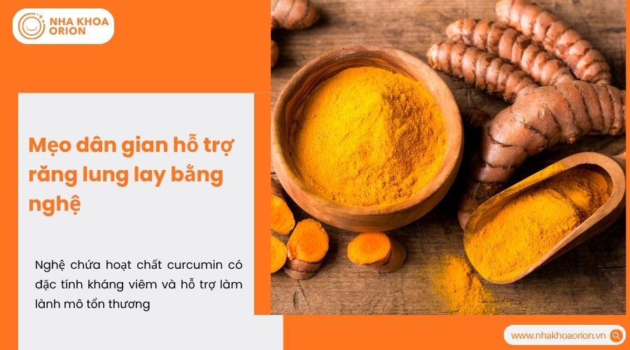 Mẹo d&acirc;n gian hỗ trợ răng lung lay bằng nghệ