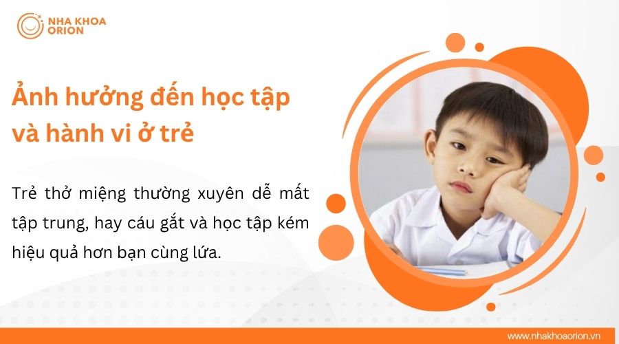 Ảnh hưởng đến học tập v&agrave; h&agrave;nh vi ở trẻ