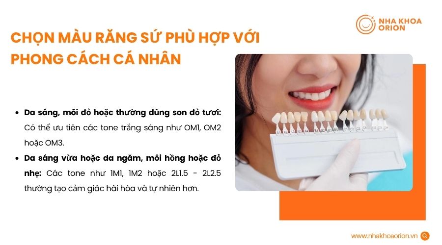 Chọn m&agrave;u răng sứ ph&ugrave; hợp với phong c&aacute;ch c&aacute; nh&acirc;n