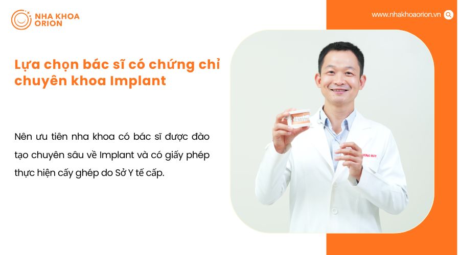 Lựa chọn b&aacute;c sĩ c&oacute; chứng chỉ chuy&ecirc;n khoa Implant