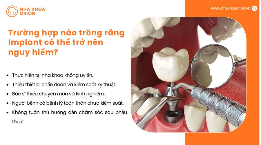 Trường hợp n&agrave;o trồng răng Implant c&oacute; thể trở n&ecirc;n nguy hiểm?