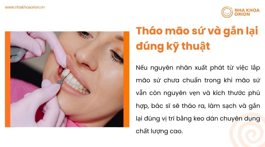 Tháo mão sứ và gắn lại đúng kỹ thuật