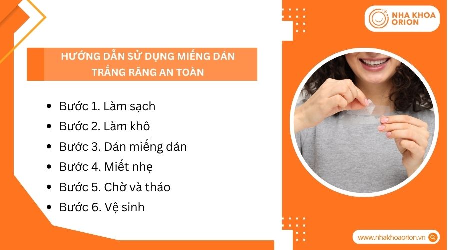 Hướng dẫn cách sử dụng miếng dán trắng răng an toàn