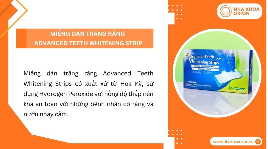 Miếng dán trắng răng Advanced Teeth Whitening Strips