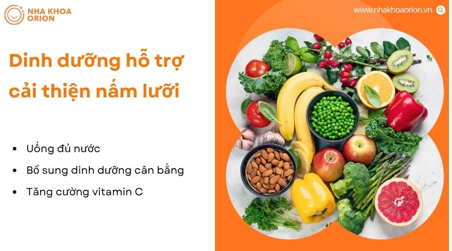 Dinh dưỡng hợp lý giúp hỗ trợ cải thiện và kiểm soát nấm lưỡi hiệu quả hơn