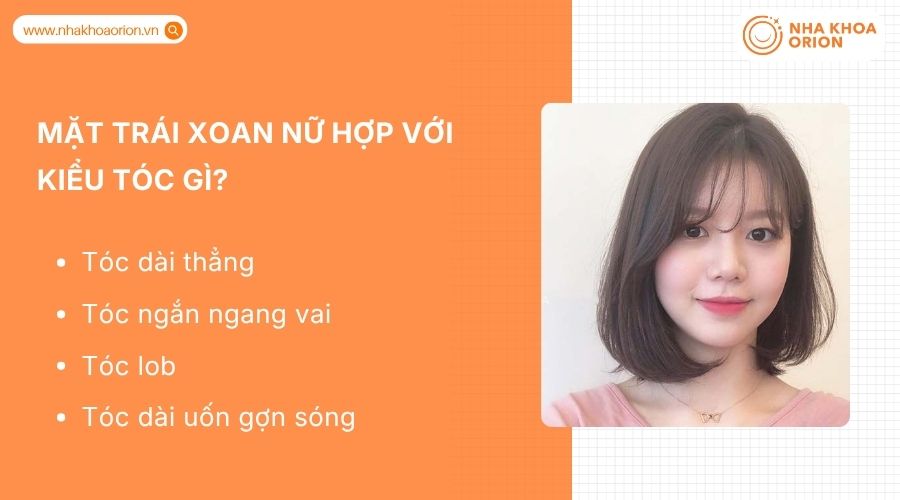 Nữ mặt tr&aacute;i xoan hợp t&oacute;c d&agrave;i thẳng, ngắn ngang vai, lob v&agrave; uốn gợn s&oacute;ng