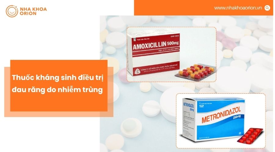 Thuốc kháng sinh giúp kiểm soát nhiễm khuẩn trong các trường hợp đau do viêm nhiễm