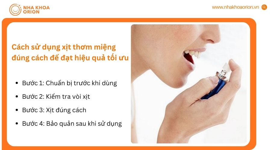 Cách dùng xịt thơm miệng đúng giúp khử mùi hiệu quả và an toàn