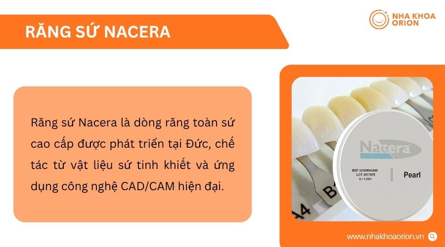 Nacera là dòng răng toàn sứ cao cấp, nổi bật độ bền và tính thẩm mỹ tự nhiên