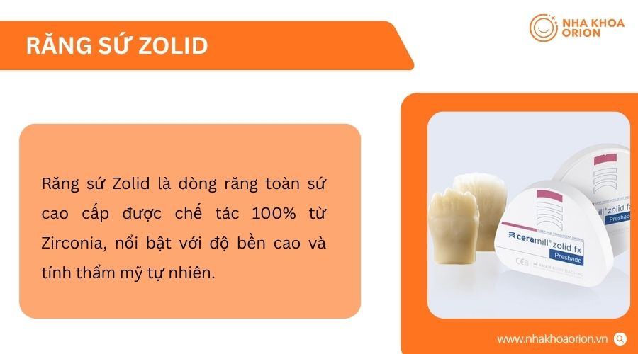 Zolid là răng toàn sứ Zirconia cao cấp, chịu lực tốt và thẩm mỹ cao