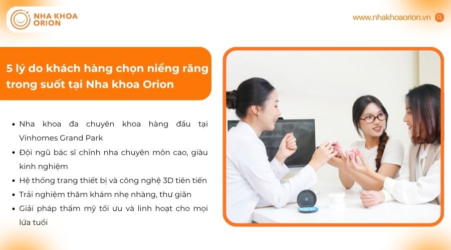 Orion được lựa chọn nhờ b&aacute;c sĩ giỏi, c&ocirc;ng nghệ hiện đại v&agrave; dịch vụ chất lượng cao