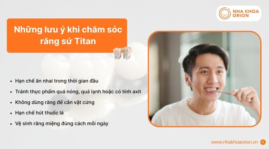 Chăm sóc đúng cách giúp răng sứ Titan duy trì độ bền lâu dài