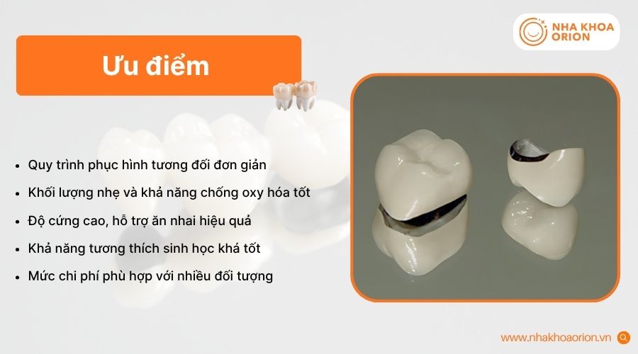 Răng sứ Titan mang lại độ bền cao và khả năng ăn nhai ổn định