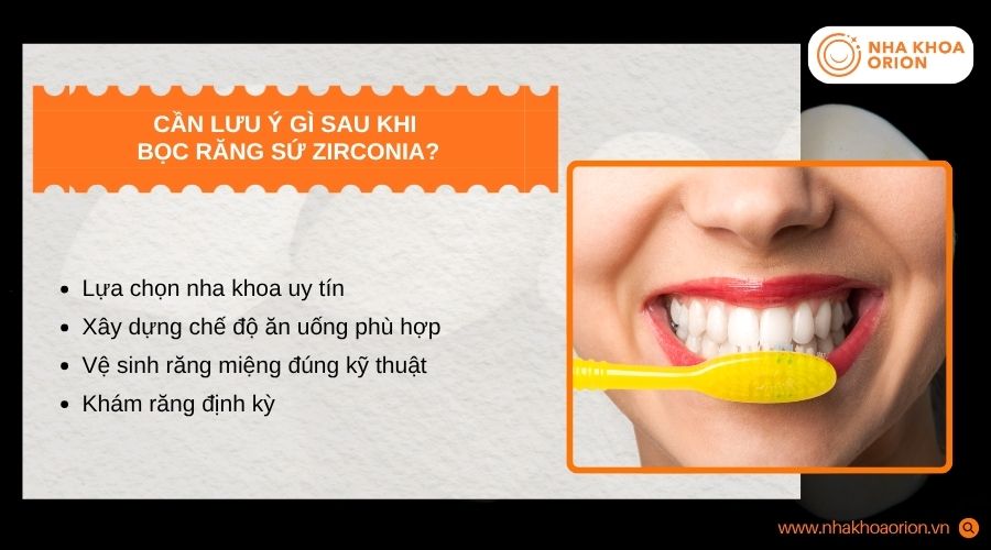 Chăm s&oacute;c đ&uacute;ng c&aacute;ch gi&uacute;p răng sứ Zirconia duy tr&igrave; độ bền v&agrave; t&iacute;nh thẩm mỹ