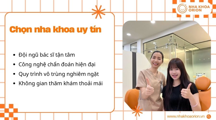 Nha Khoa Orion với đội ngũ b&aacute;c sĩ gi&agrave;u kinh nghiệm gi&uacute;p gắn band an to&agrave;n, hiệu quả