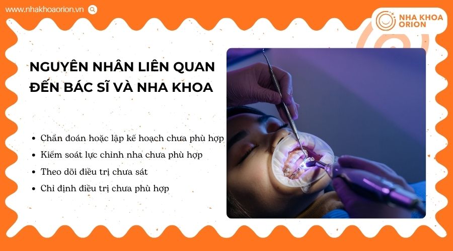 Sai sót trong điều trị có thể ảnh hưởng đến kết quả chỉnh nha