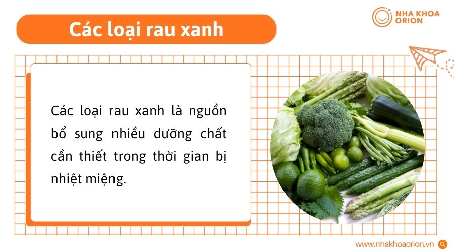 Rau xanh cung cấp dưỡng chất cần thiết cho cơ thể trong thời gian ni&ecirc;m mạc hồi phục