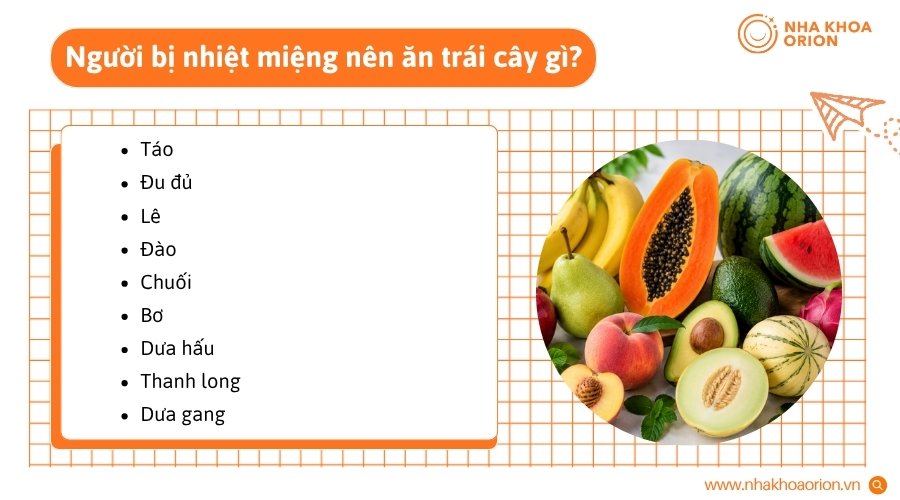 Tr&aacute;i c&acirc;y mềm, &iacute;t acid gi&uacute;p bổ sung dưỡng chất m&agrave; hạn chế k&iacute;ch ứng vết lo&eacute;t