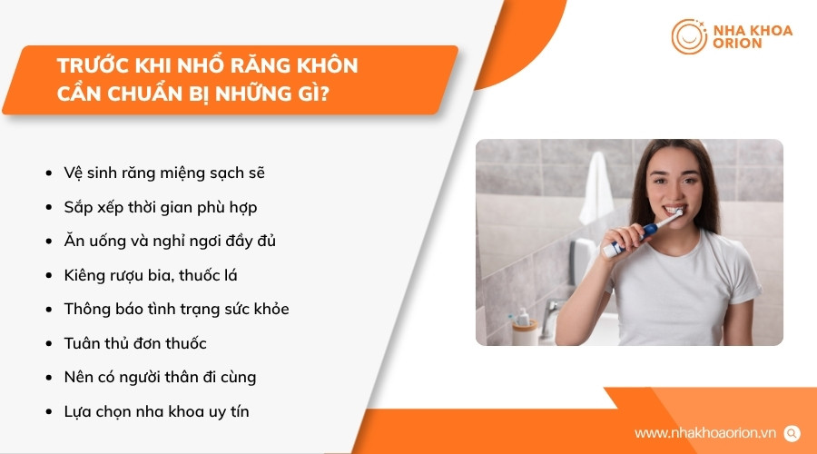Bạn n&ecirc;n chuẩn bị đầy đủ trước khi nhổ răng kh&ocirc;n để qu&aacute; tr&igrave;nh thực hiện diễn ra thuận lợi
